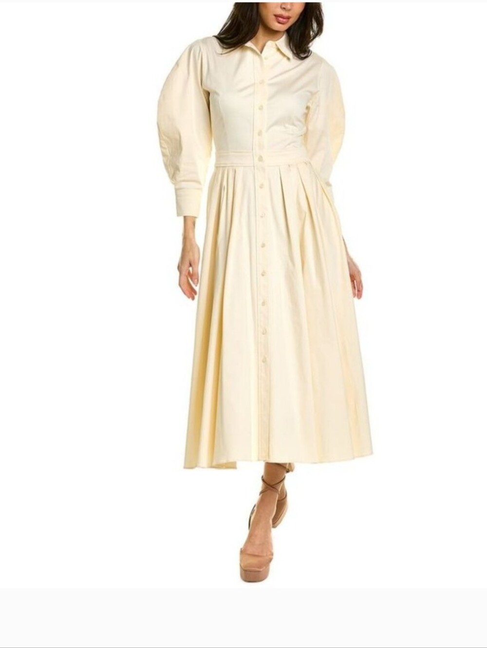 Alexis Nicolla Shirtdress In Cream Size Large